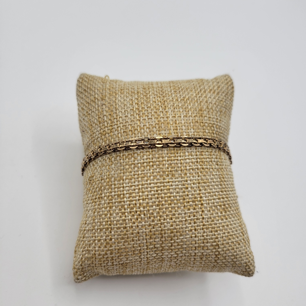 Vintage 925 Milor Made in Italy Gold Vermil Mesh Bracelet